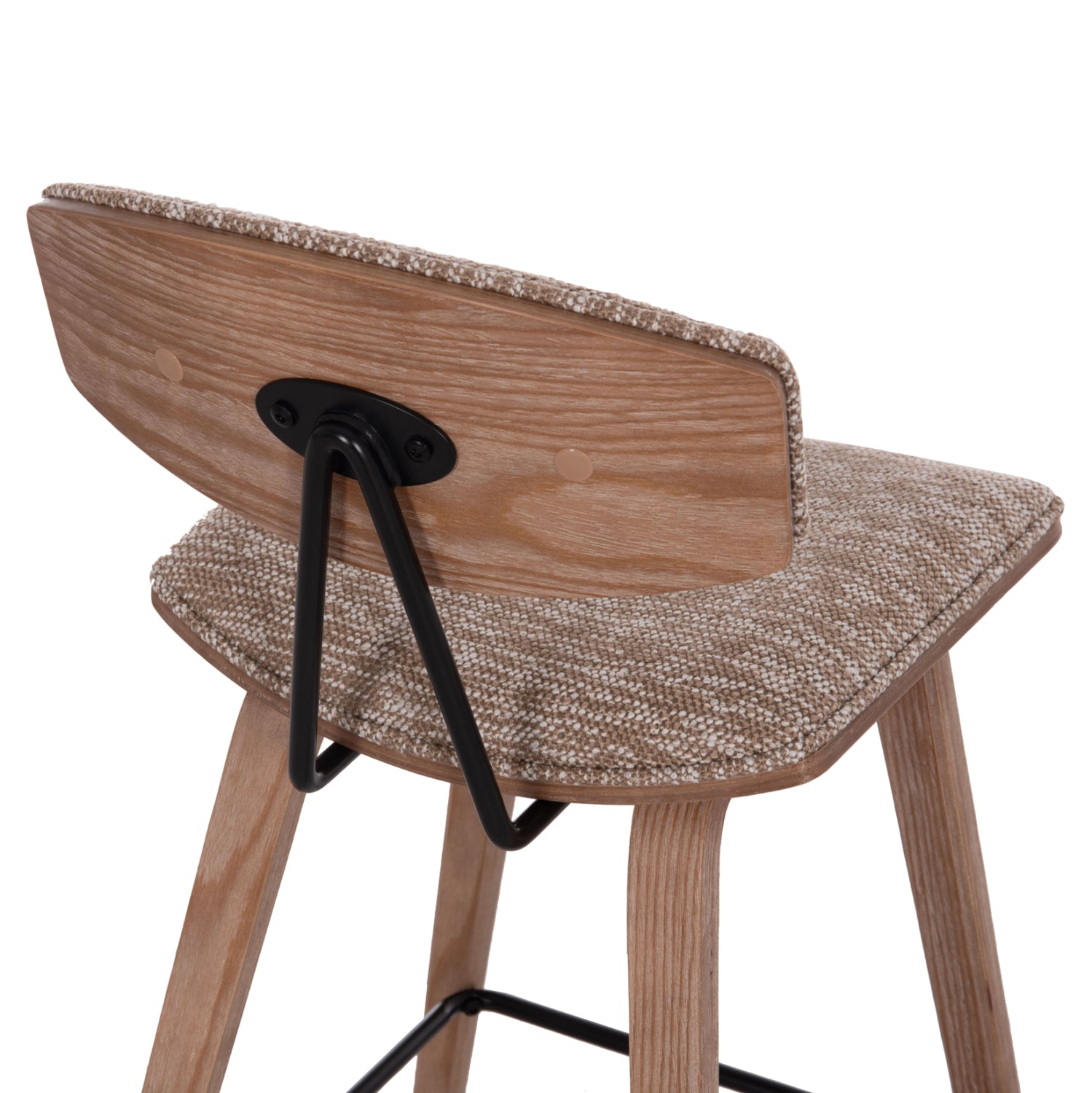 Бар стол  INOVER кафяв-бял цвят 50x48x90см