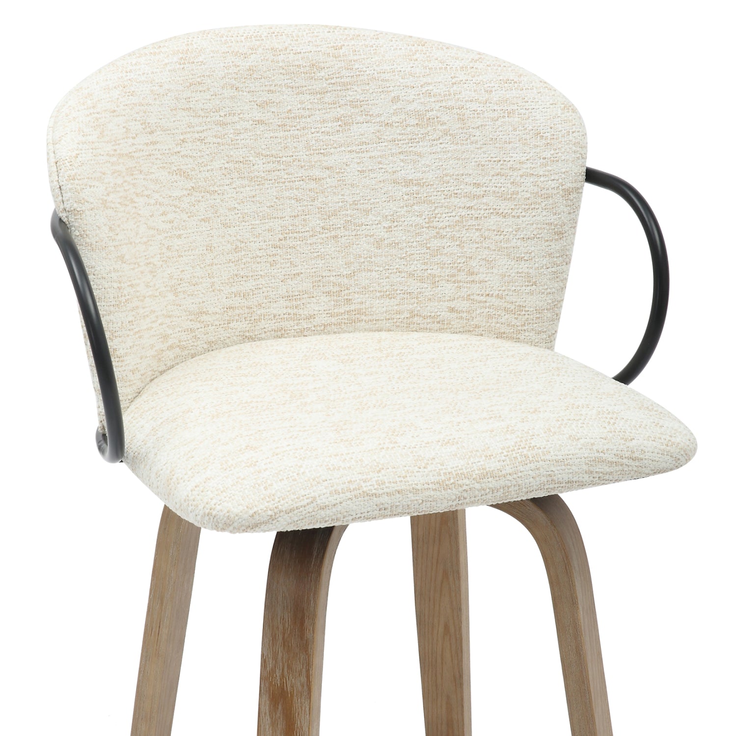 Бар стол NEBOR цвят натурал-екрю 53,5x51x90