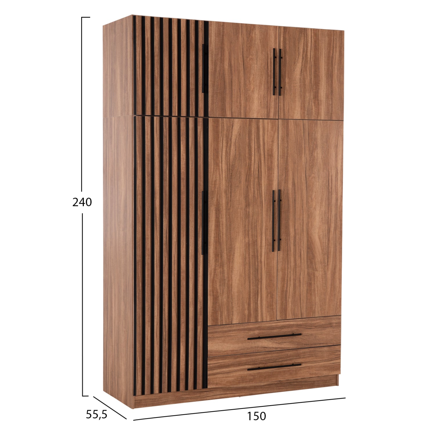 Комплект мебели за спалня от меламинов 6 части harry КГ11213 с матрак 160x200см