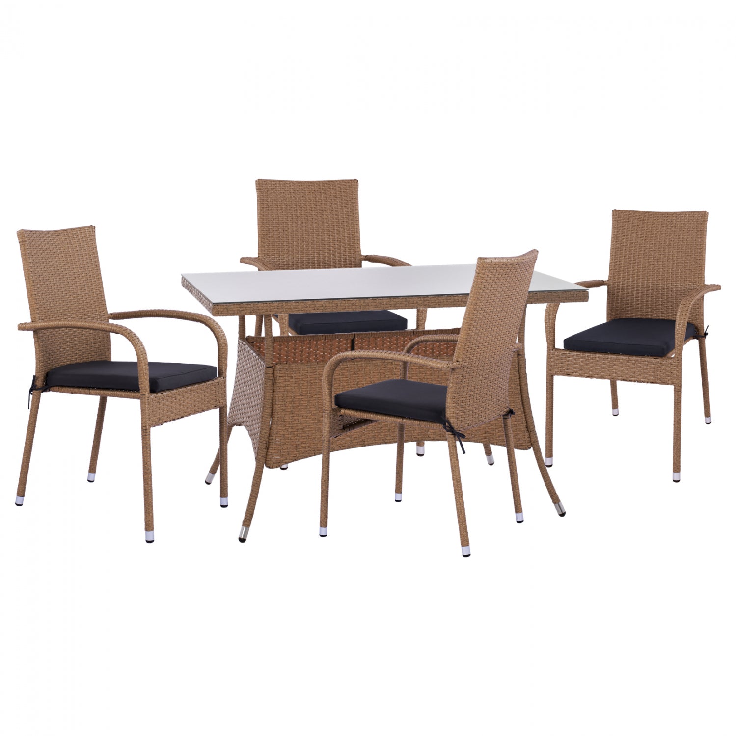 Градински сет КГ11711.32 кафяв цвят с  маса  120x70x75