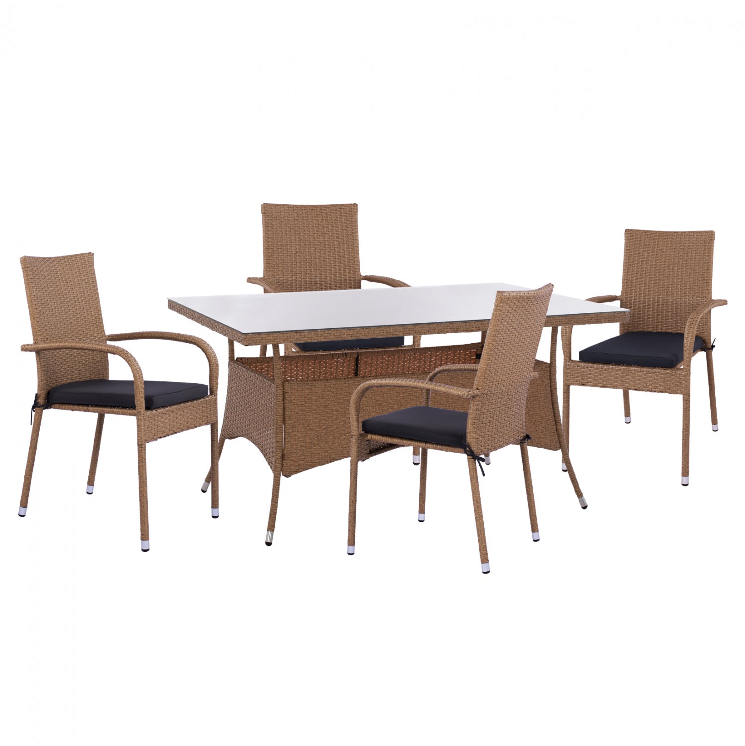 Градински трапезен комплект КГ11713.02 с маса  150x90x75 см.