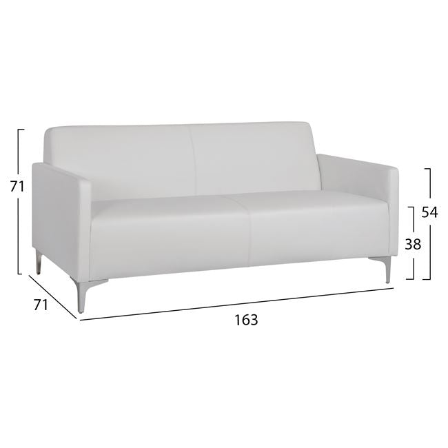 Комплект от 2 триместни и двуместни дивана  NELLIE,  КГ11274.02 бял цвят