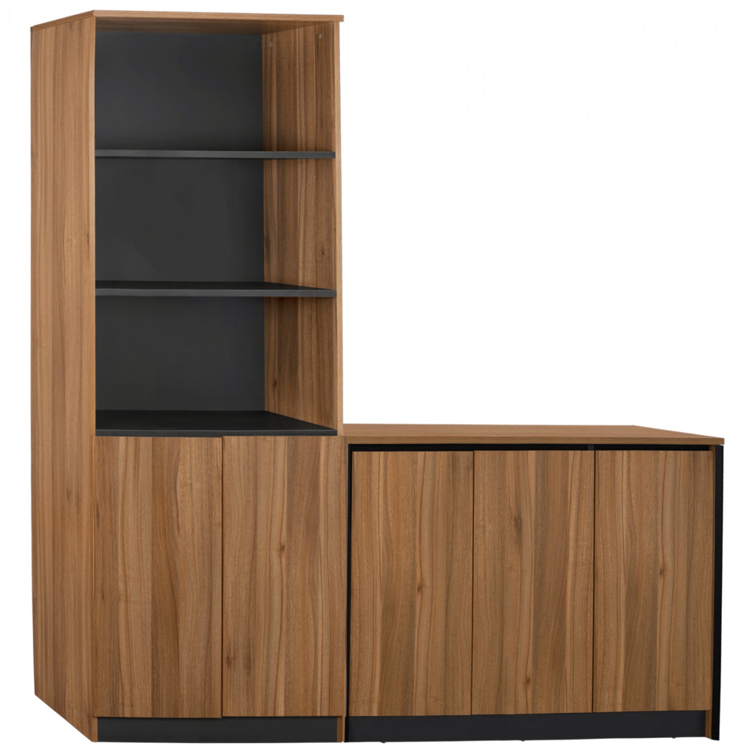 Комплект библиотеки SUPREME КГ11369 цвят меден дъб 200/40/200-80