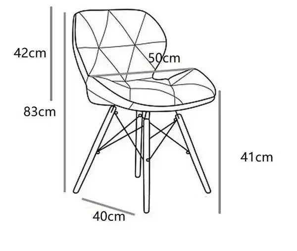 Трапезен стол Мелина зелено кадифе