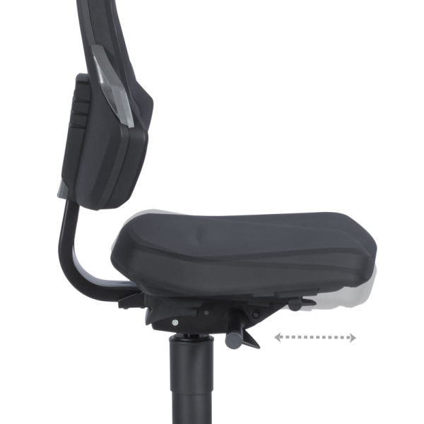 Индустриален ергономичен стол BIMOS NEXXIT 1 - 9030 - черен