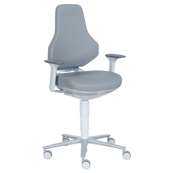 Лабораторен ергономичен стол BIMOS TEXON 2 - 9173R - сив
