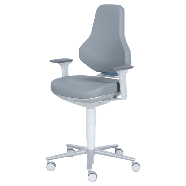 Лабораторен ергономичен стол BIMOS TEXON 2 - 9173R - сив