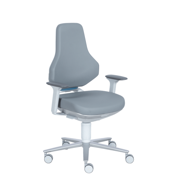 Лабораторен ергономичен стол BIMOS TEXON 2 - 9173R - сив