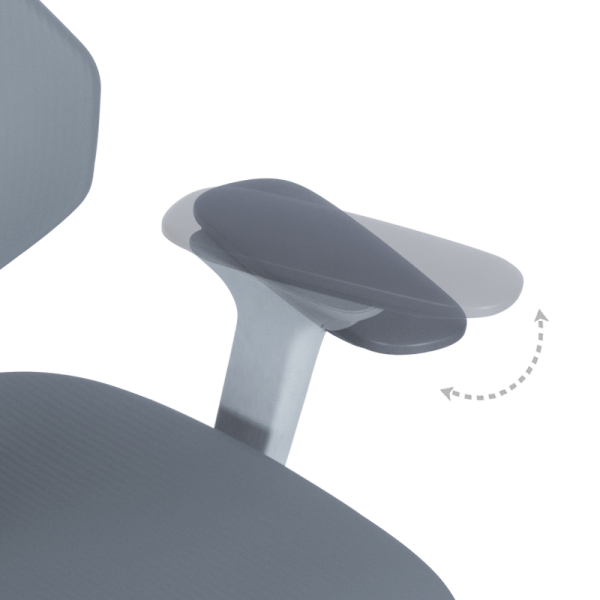 Лабораторен ергономичен стол BIMOS TEXON 2 - 9173R - сив