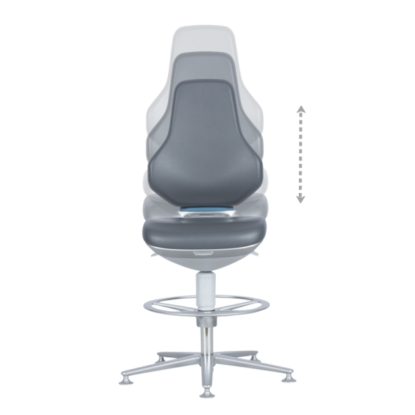 Лабораторен ергономичен стол BIMOS TEXON 3 - 9171R - сив