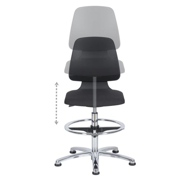 Лабораторен ергономичен стол BIMOS LABSIT 3 - 9121E - черен