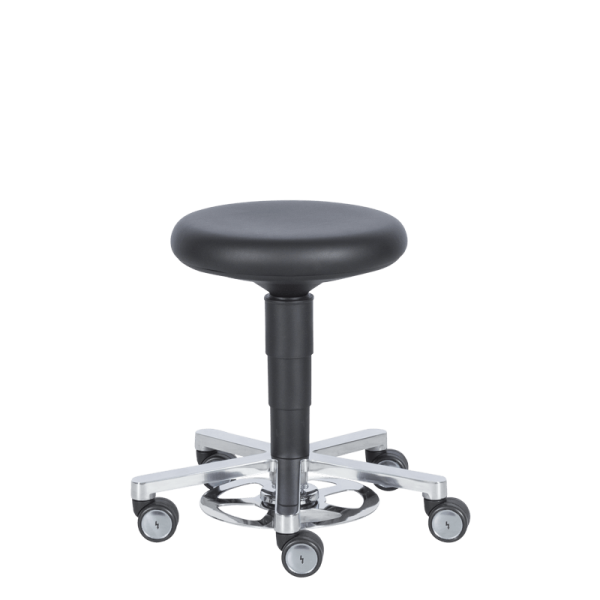 Лабораторен ергономичен стол BIMOS STOOL 9F63R - черен