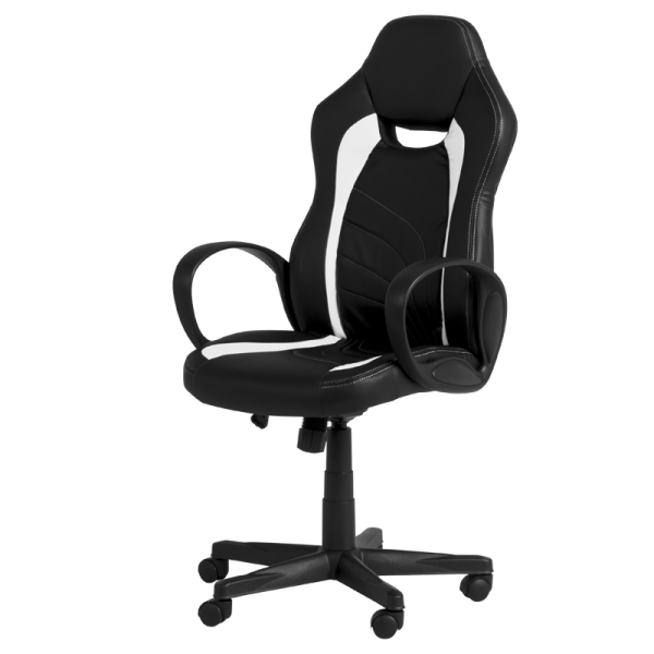 Геймърски стол Carmen 7525 - черно-бял