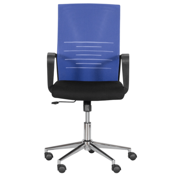 Работен офис стол Carmen 7041-1- черен - син