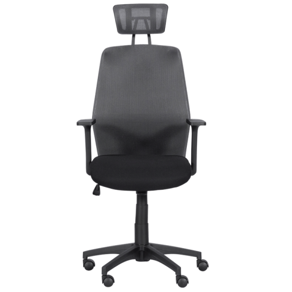 Президентски офис стол Carmen 7535 - тъмносив - черен