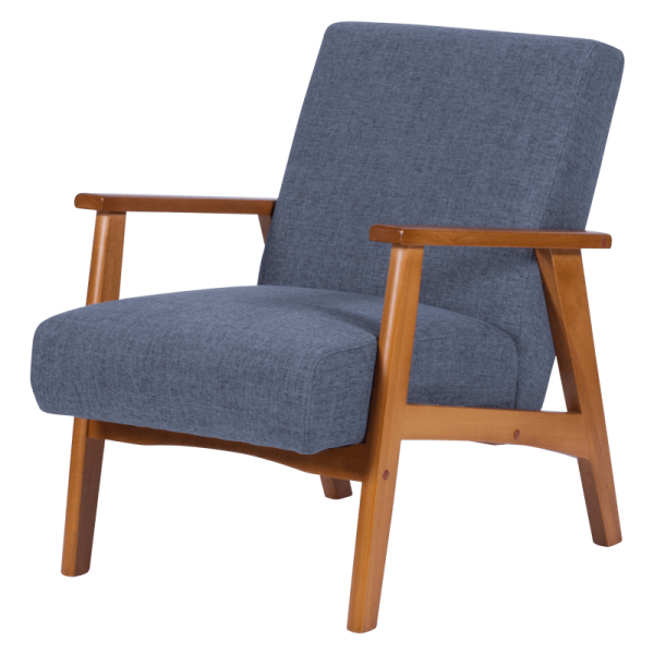 Кресло PAUL - орех - син