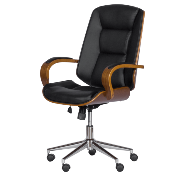 Президентски офис стол Carmen 6406 - орех-черен