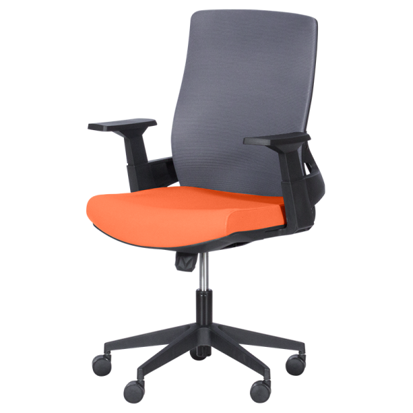 Работен офис стол Carmen 7545 - оранжев-сив