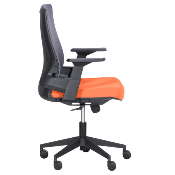 Работен офис стол Carmen 7545 - оранжев-сив