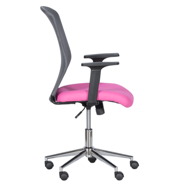 Работен офис стол Carmen 7047-1 - сив-розов