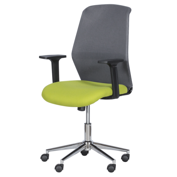 Работен офис стол Carmen 7047-1 - сив-зелен