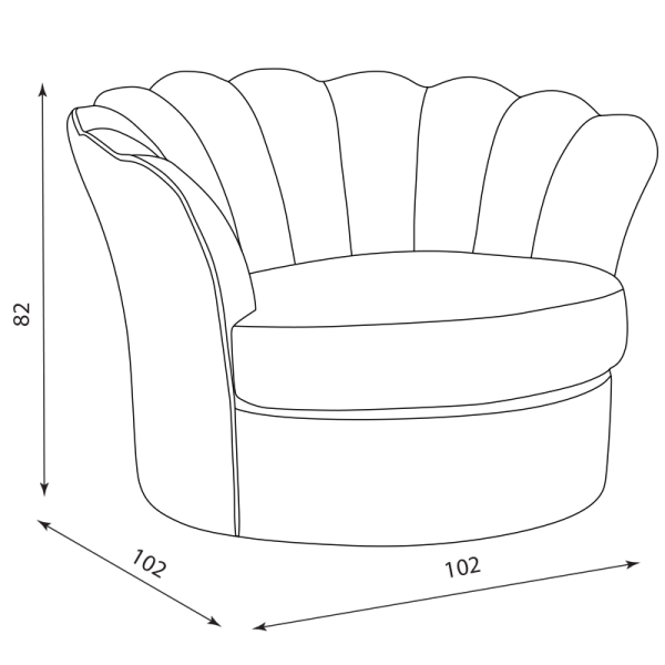 Кресло ARNE - сив HLR