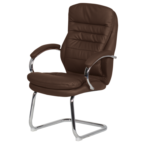 Посетителски стол Carmen 6154 - кафяв