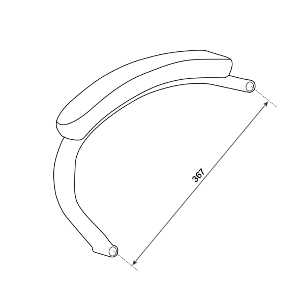 Подлакътник за офис стол 6113-1 - ляв