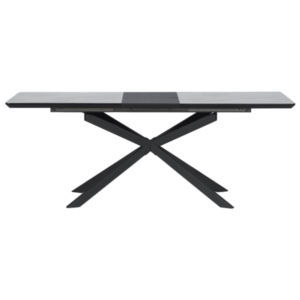 Разтегателна трапезна маса OMAHA - бял - тъмносив