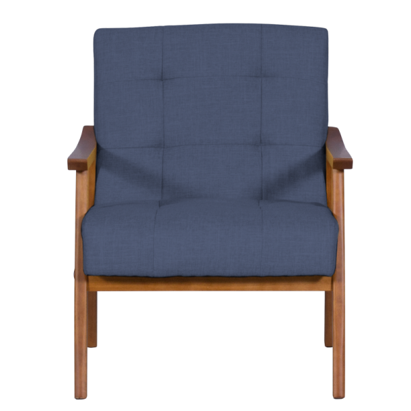 Кресло LEO - орех - син