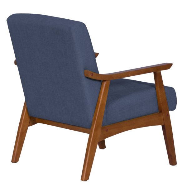 Кресло LEO - орех - син