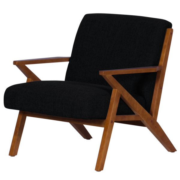 Кресло MAURO - орех - черен