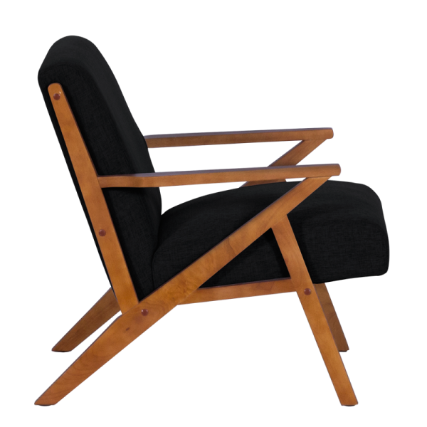 Кресло MAURO - орех - черен