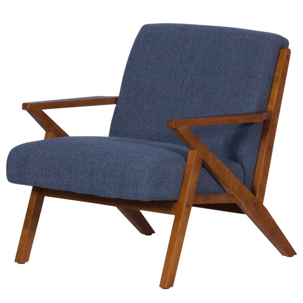 Кресло MAURO - орех - син