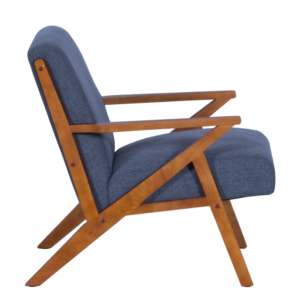 Кресло MAURO - орех - син