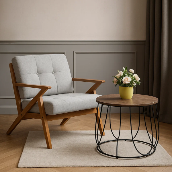 Кресло LUCAS - орех - сив