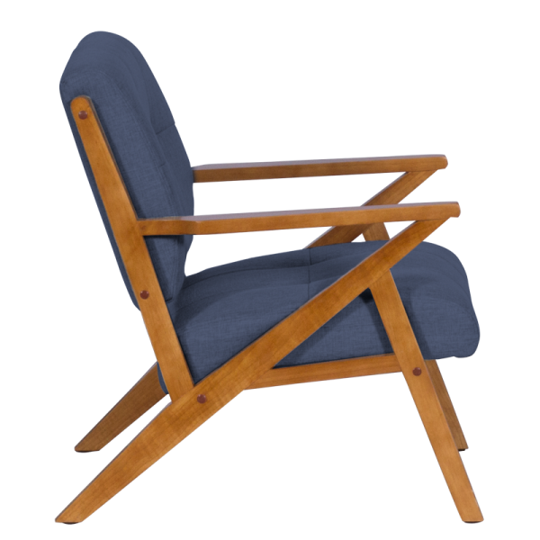 Кресло LUCAS - орех - син