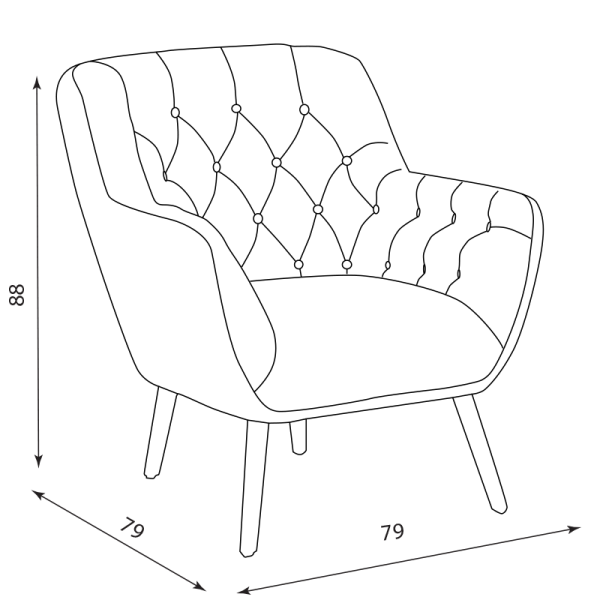 Кресло BERGEN - сив SJ