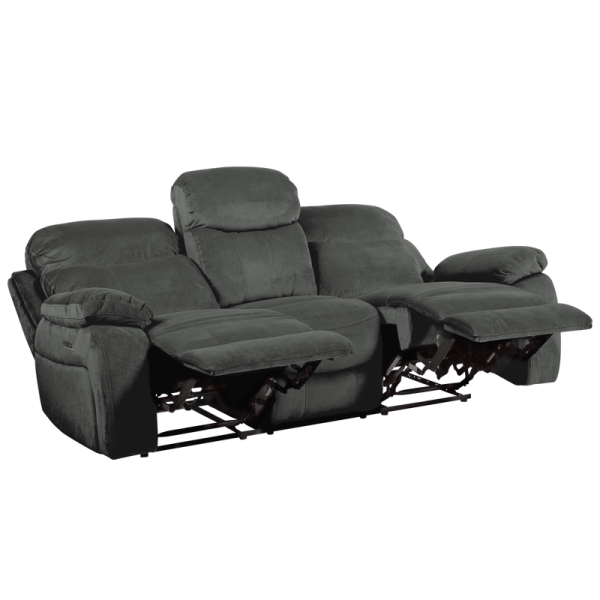 Диван - тройка с електрически релакс механизъм SELENA LUX - тъмносив 457