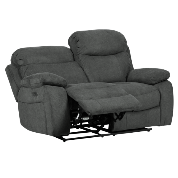 Диван - двойка с електрически релакс механизъм SELENA LUX - тъмносив 457