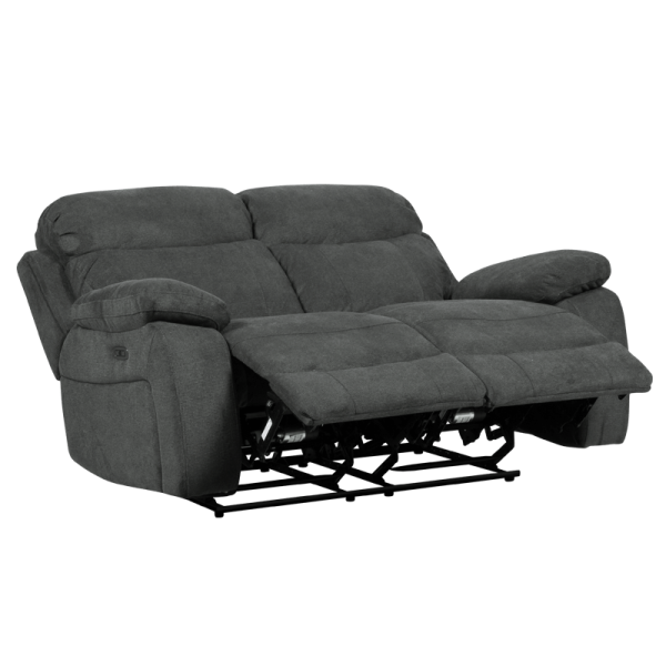 Диван - двойка с електрически релакс механизъм SELENA LUX - тъмносив 457