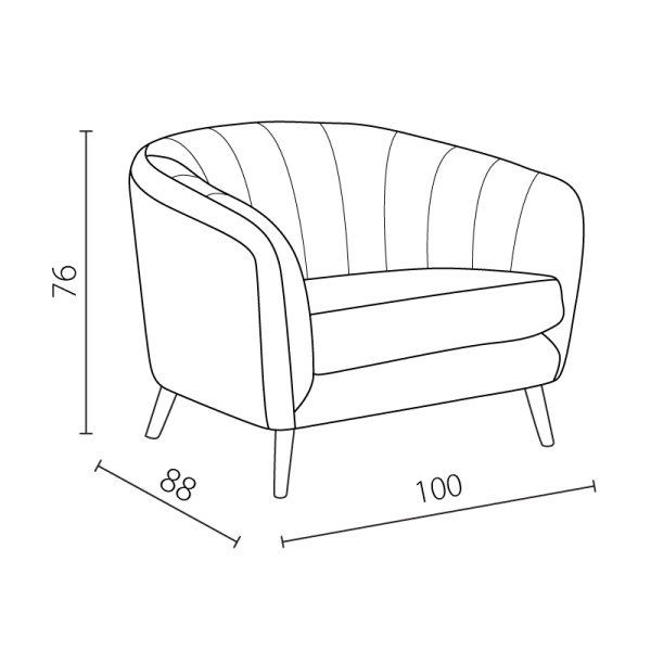 Кресло GRETA - розов FR