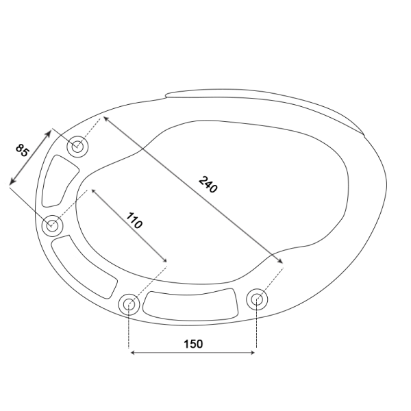 Подлакътник за офис стол 7506 - десен
