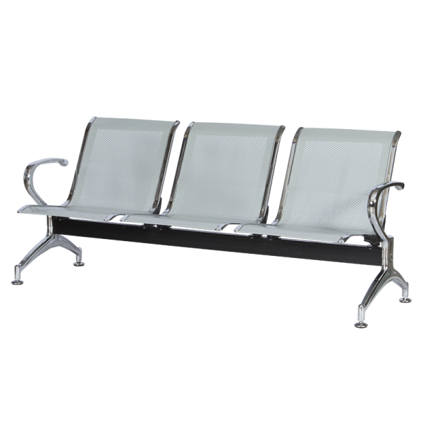 Посетителска пейка с 3 места Carmen CR-1030-3 - сребърна