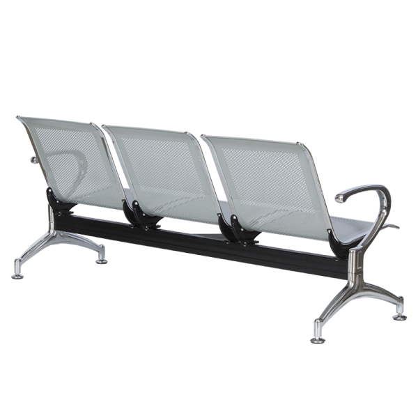 Посетителска пейка с 3 места Carmen CR-1030-3 - сребърна