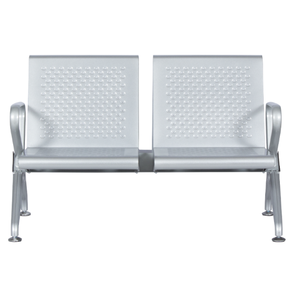 Посетителска пейка с 2 места Carmen CR-1031-2 - сребърна