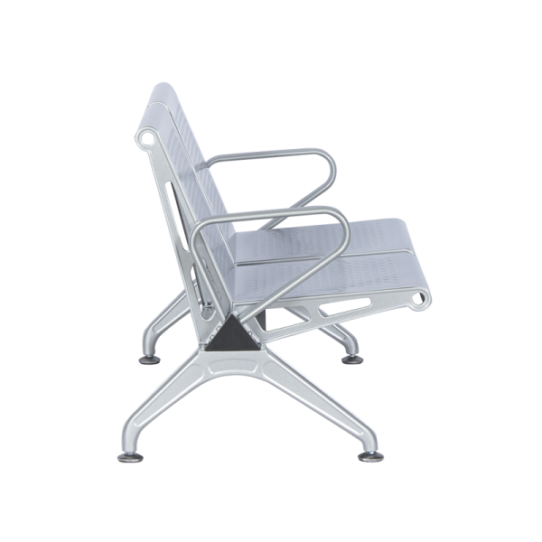 Посетителска пейка с 2 места Carmen CR-1031-2 - сребърна