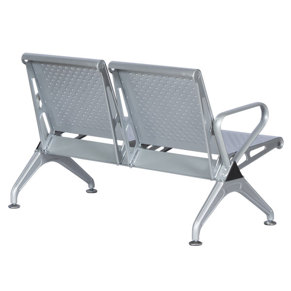 Посетителска пейка с 2 места Carmen CR-1031-2 - сребърна