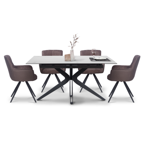 Разтегателна трапезна маса PAPYRUS - бяла