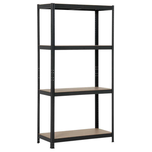 Метален стелаж Carmen CR-1015 - 180х90х40 см, до 175 кг на рафт - черен